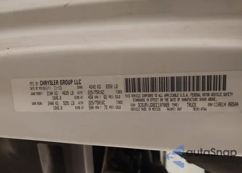 2014 Ram Promaster 3500 High Roof z USA, uszkodzony, nr VIN 3C6URVJG8EE107089